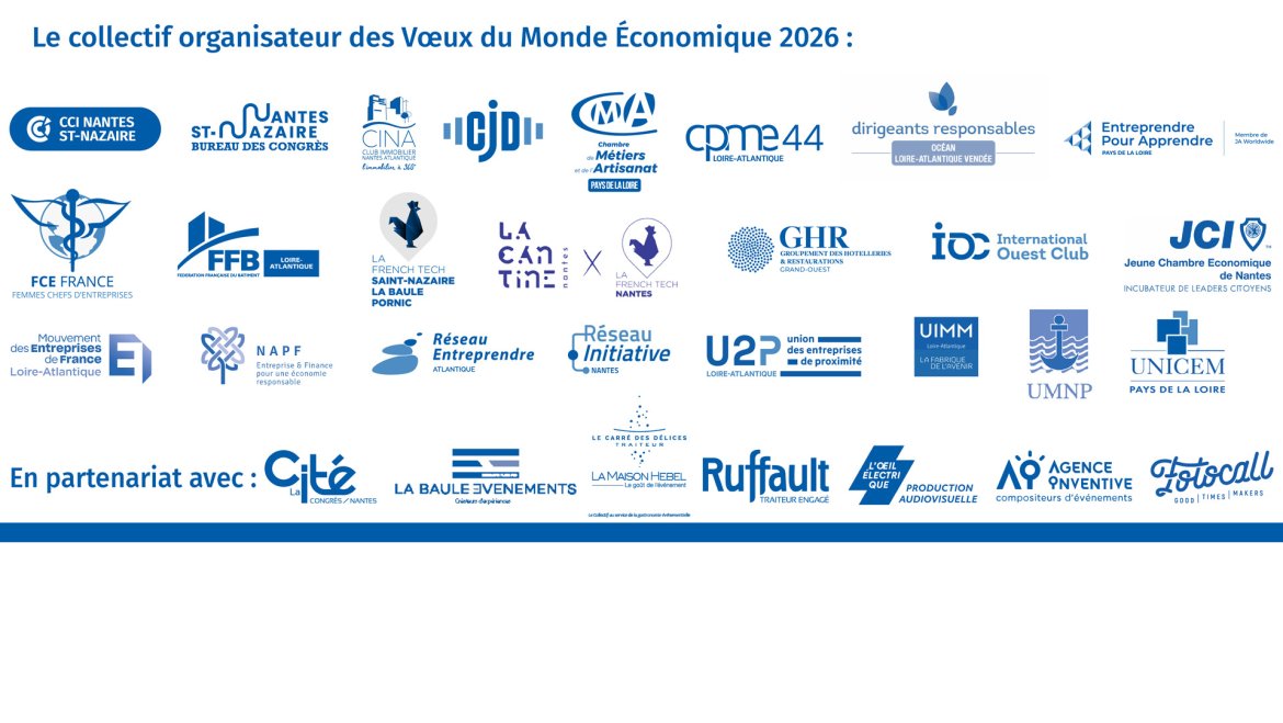 Logos des partenaires des Voeux du Monde Economique 2026