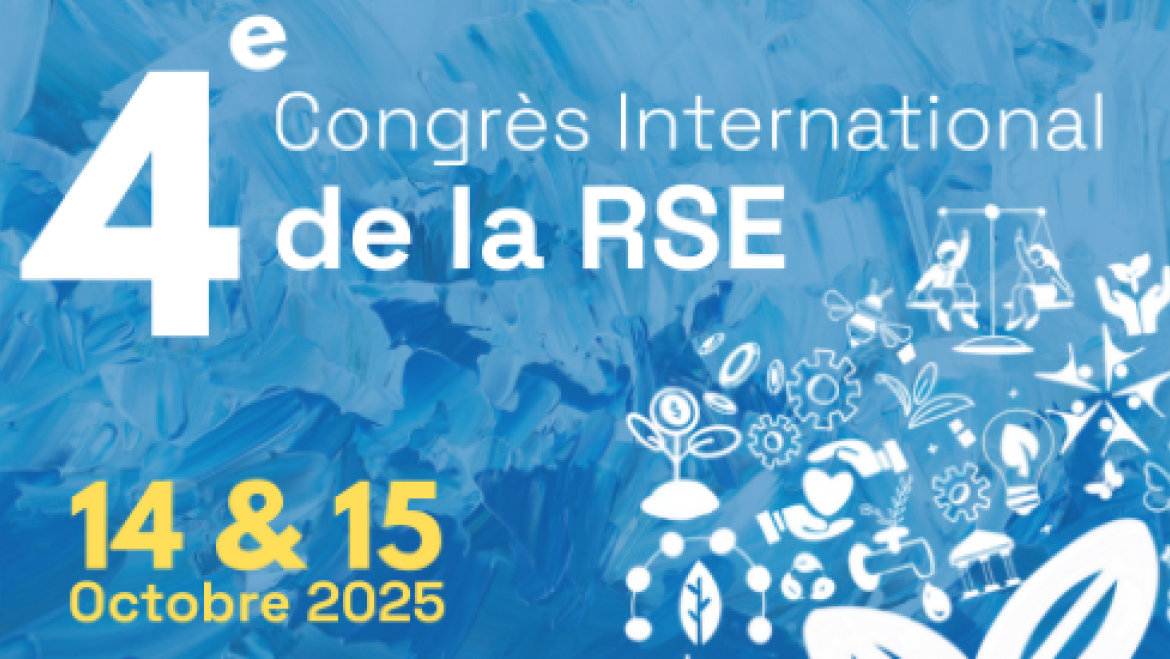 Affiche annonçant le 4ème congrès international de la RSE les 14 et 15 octobre 2025