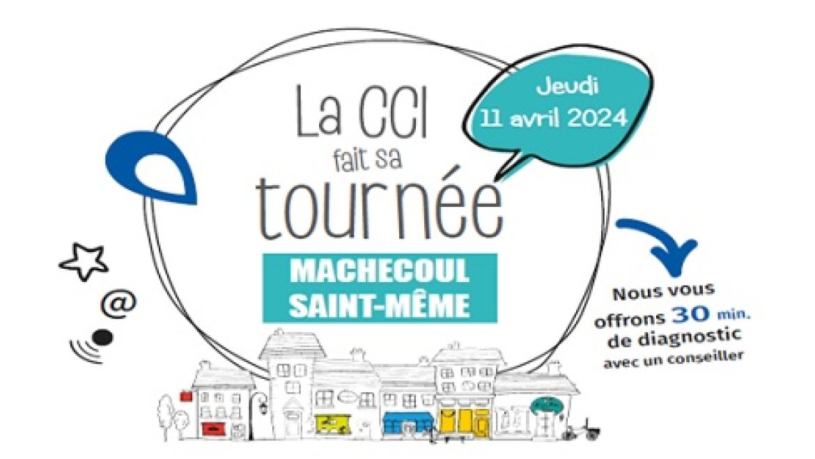 A l'occasion de la 1ère étape de notre tournée sur les territoires, profitez de la venue des conseillers CCI pour bénéficier gratuitement d'un diagnostic et d'accompagnement sur-mesure sur les sujets qui vous concernent.