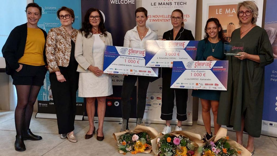 Remise du Prix de la Startup'euse mancelle 2023 à la CCI.