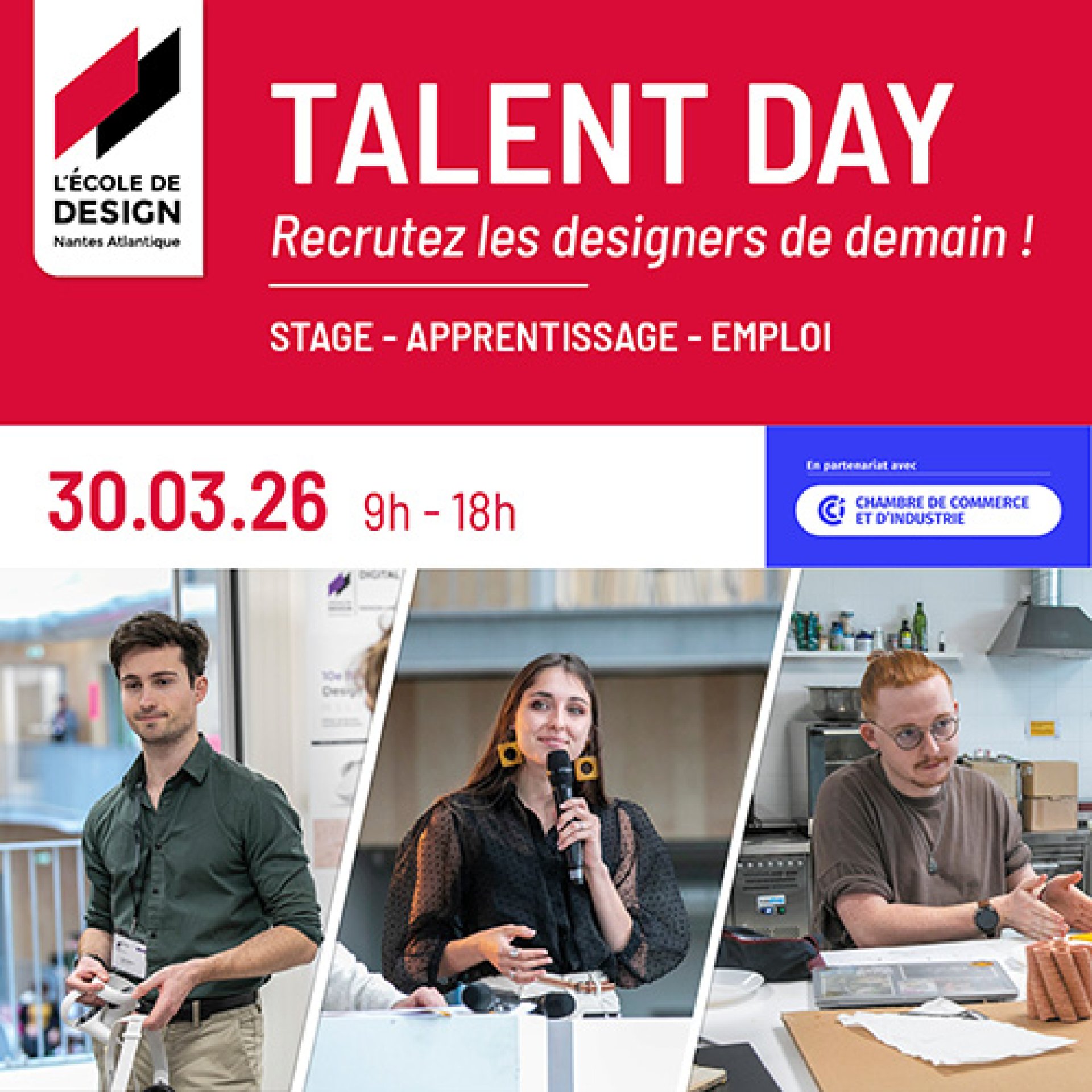 Talent Day : journée de recrutement d'étudiants designers