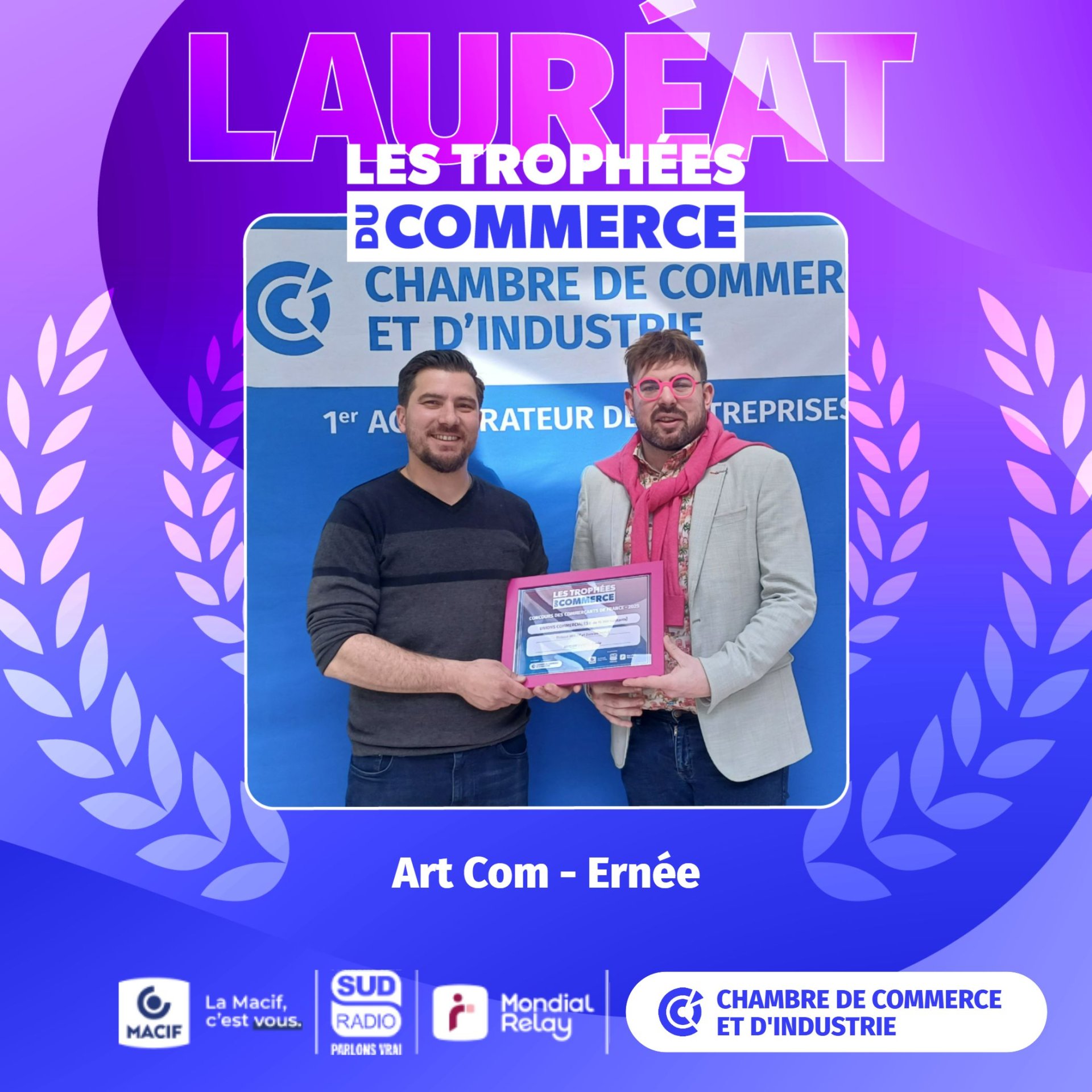 Art Com Ernée lauréat