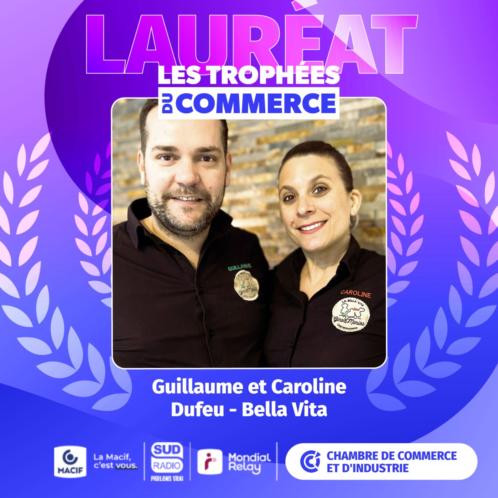 Gino & Marisa, commerce lauréat régional des Trophées du commerce 2025.