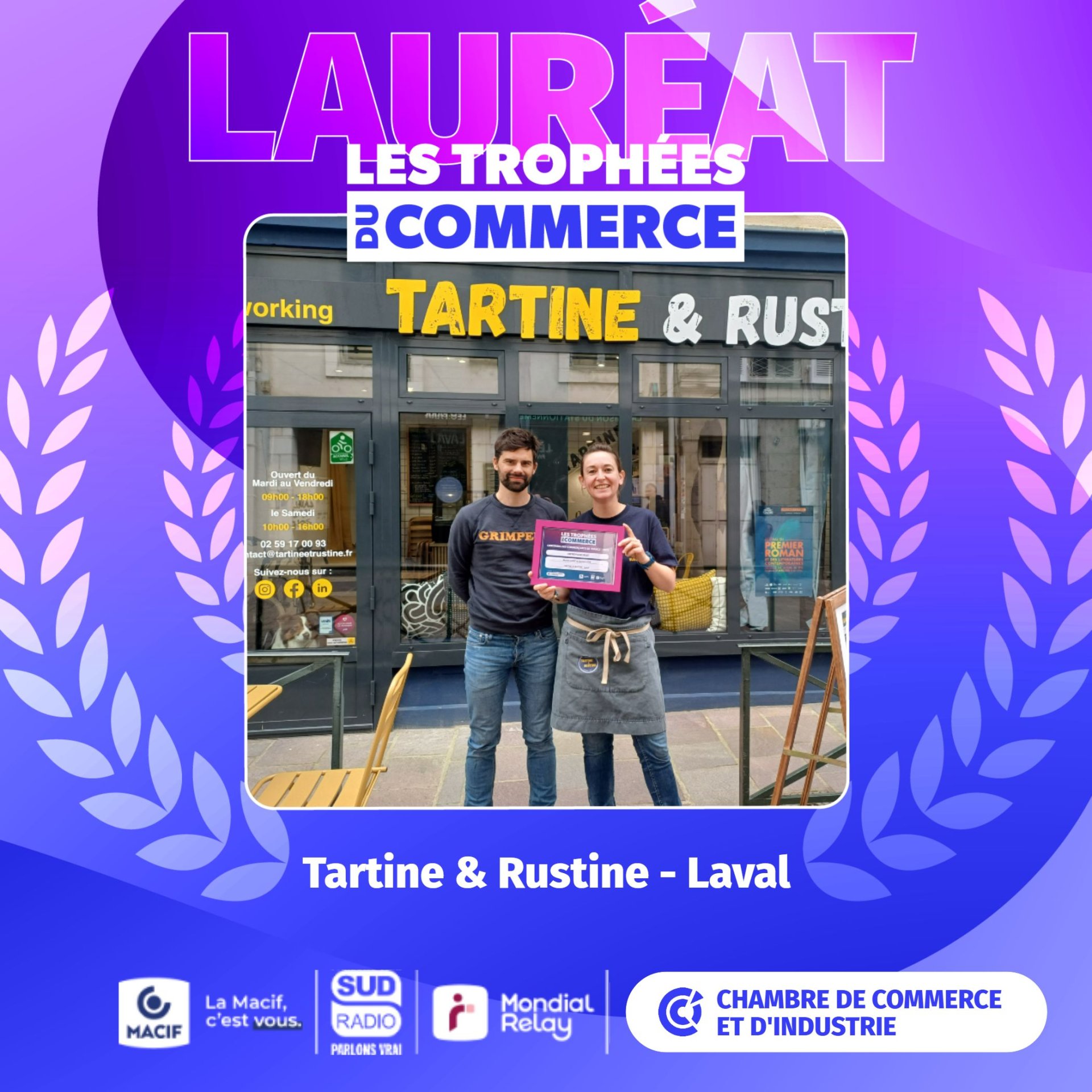 Tartine & Rustine lauréat
