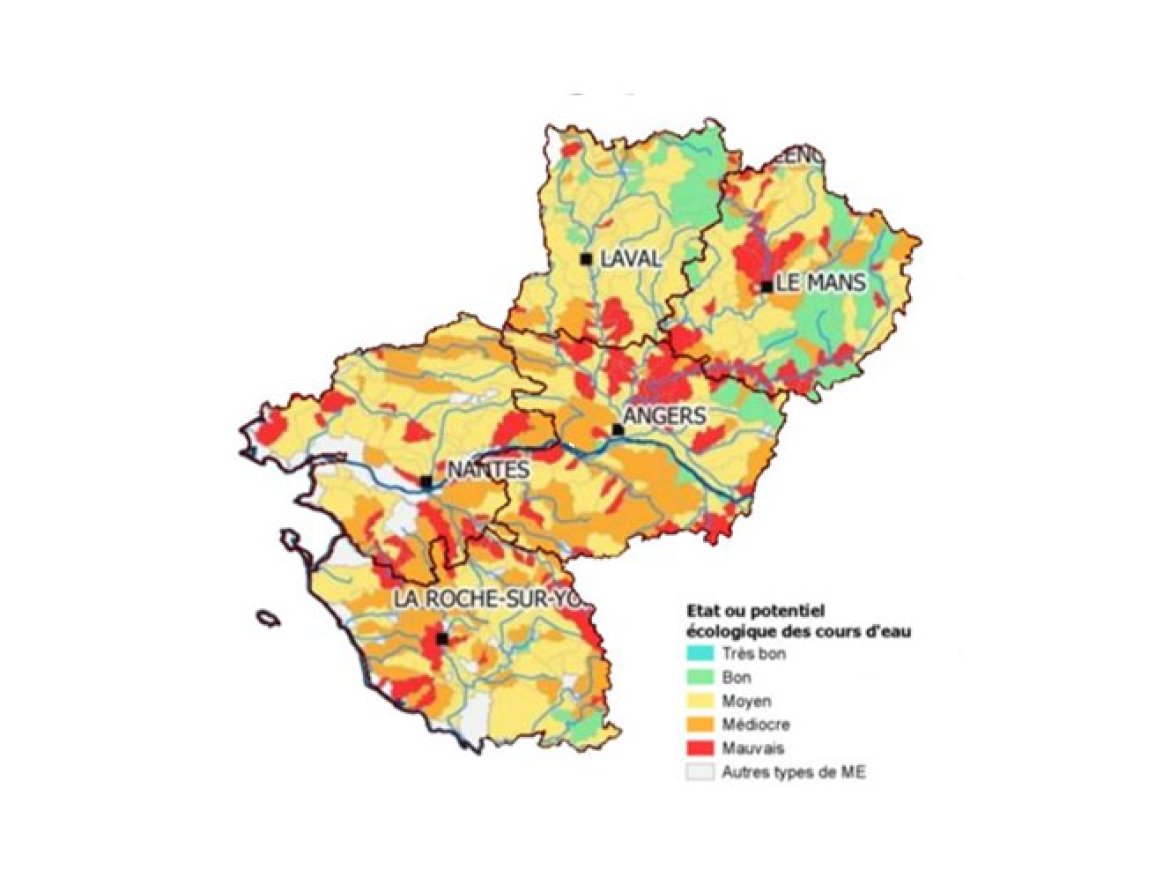 cartographie état écologique des cours d'eau