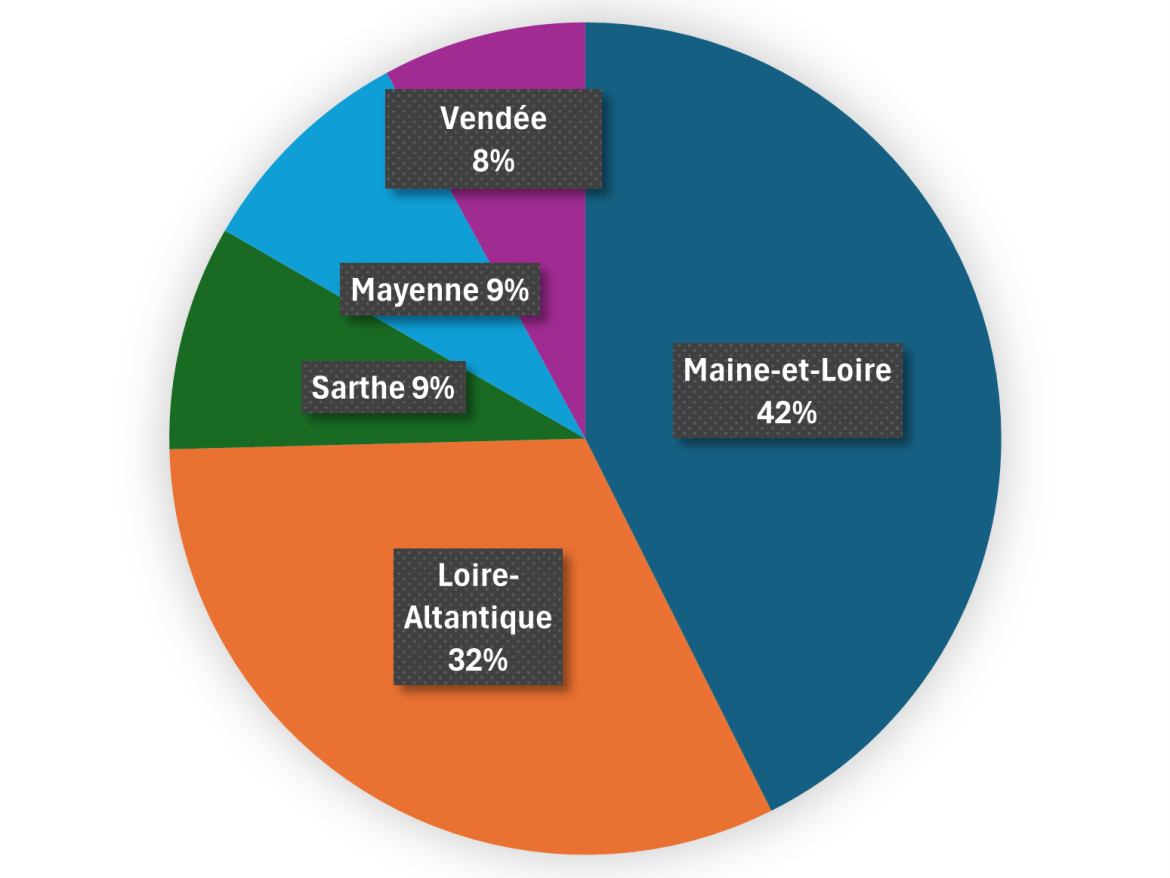 Répartition des exportations vers le PMO