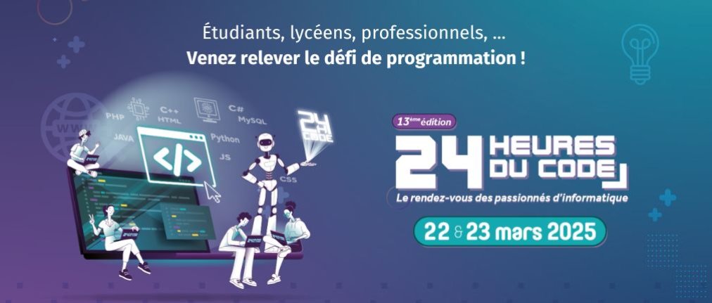 Visuel 24 Heures du code mars 2025