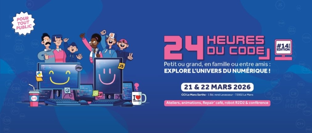 Les 24 Heures du code à la CCI Le Mans Sarthe les 21 et 22 mars 2026
