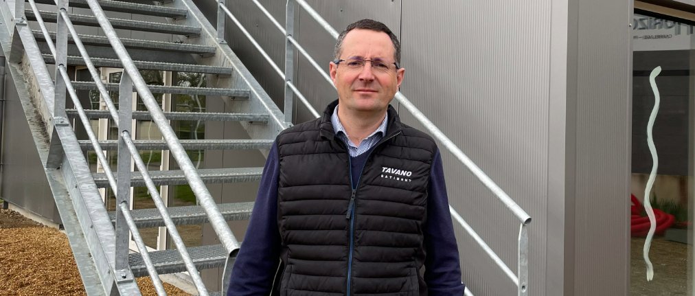Xavier Sermage, dirigeant de Tavano Bâtiment à La Flèche.