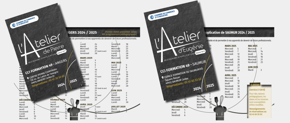 carte restaurants d'apllication