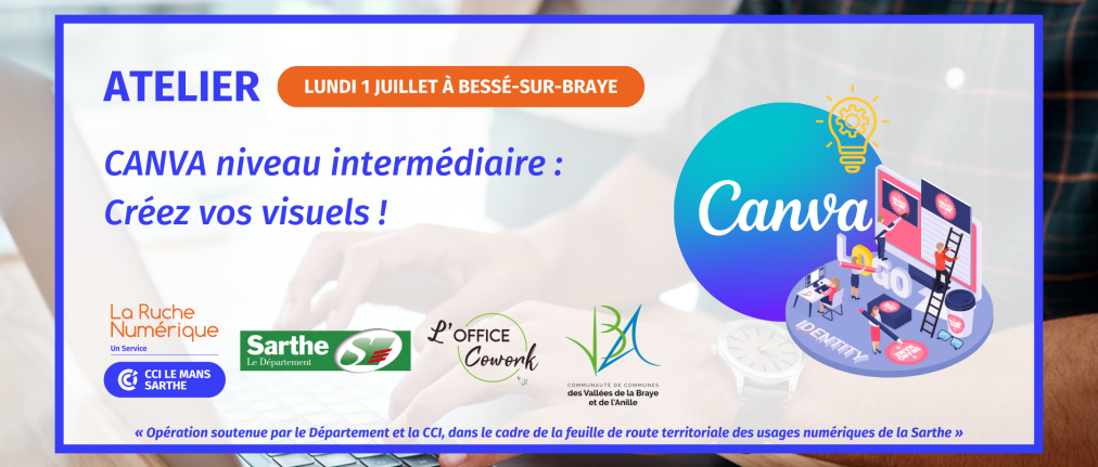 Visuel atelier Canva à Bessé-sur-Braye