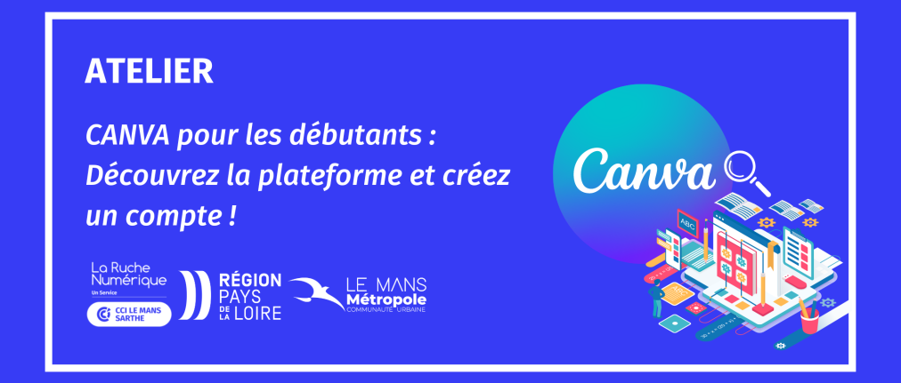 Atelier Canva pour les débutants "Découvrez la plateforme et créez un compte !"