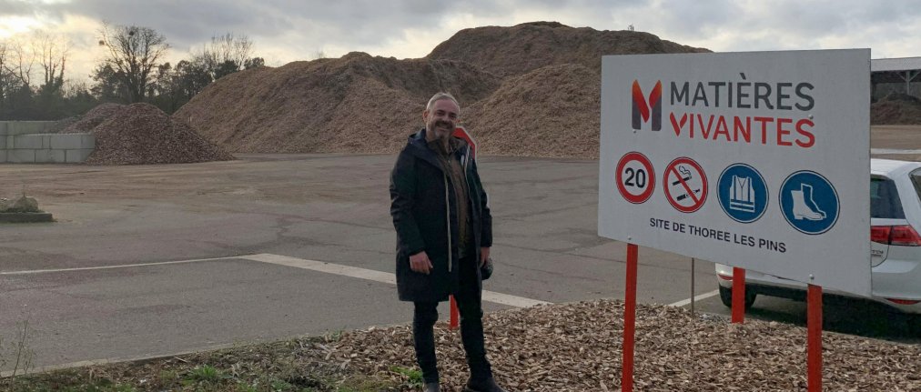 Ludovic Dufeu, dirigeant de Matières Vivantes Valorisation à Thorée-les-Pins.