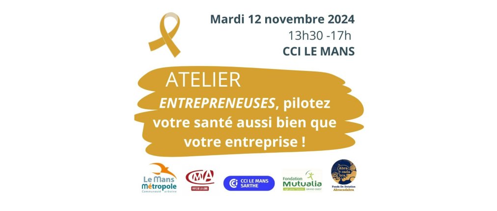 Visuel atelier santé des entrepreneuses 12 novembre 2024