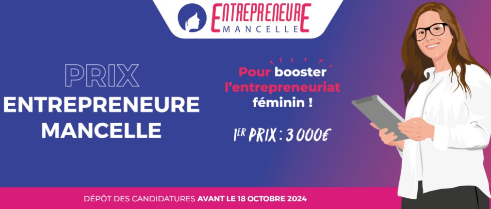 Visuel Prix de l'Entrepreneure Mancelle 2024